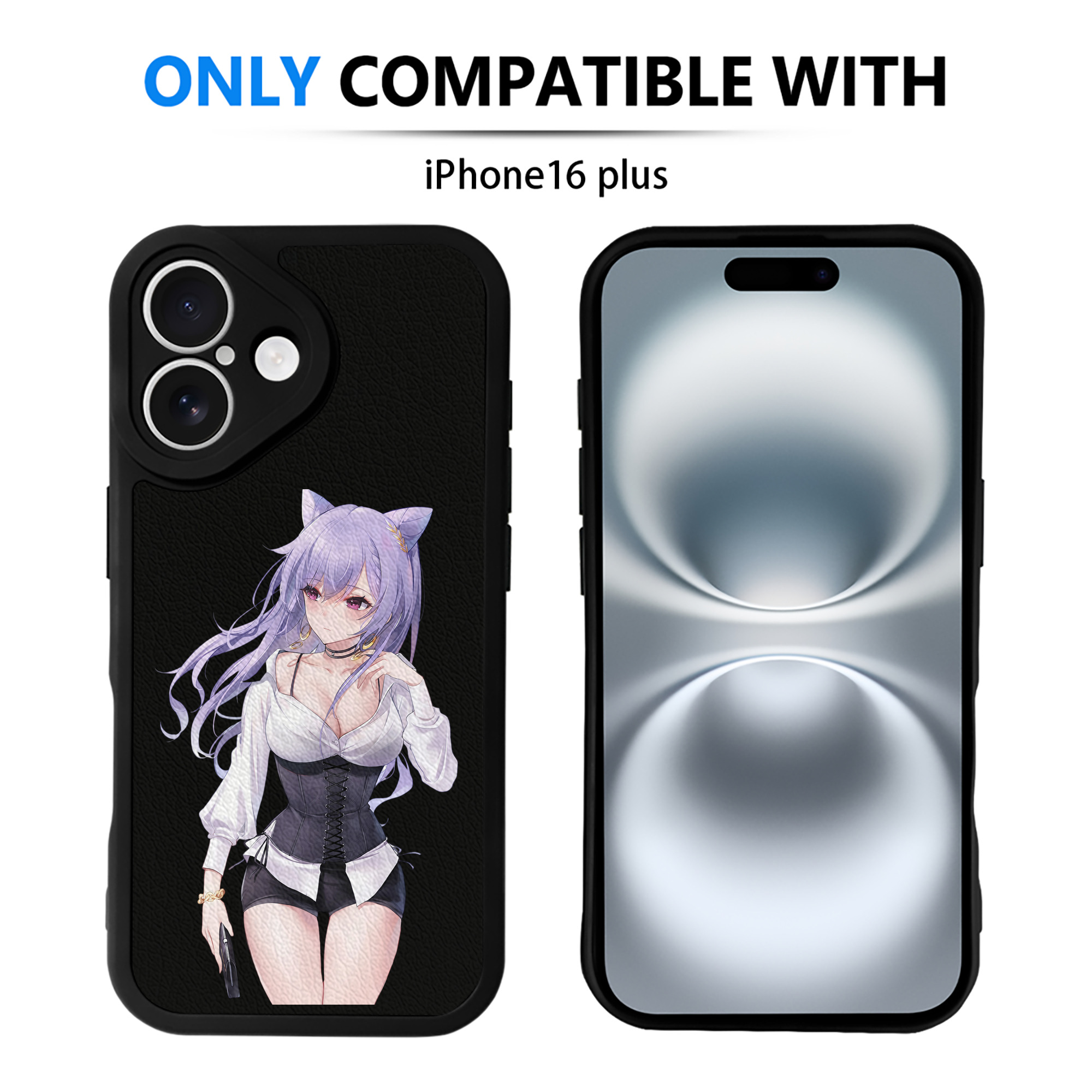 げんし神 刻晴 こくせい genshin Kokusei 【iPhone 16シリーズ対応】シリコンスマホケース（レザー調） 材質：シリコン